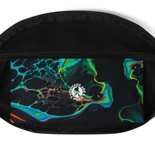Load image into Gallery viewer, Fanny pack with colorful pattern featuring alien I come in peace imprint