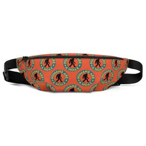 Fanny pack featuring bigfoot humans are a hoax imprint